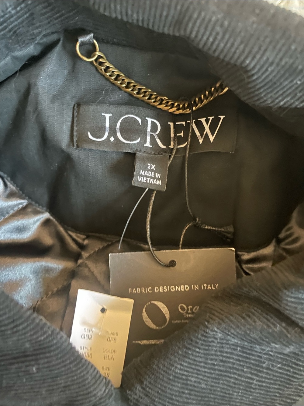 J CREW Cropped Barn Jacket™ in ripstop cotton Black Size 2X NWT $228 CN056 - Picture 8 of 9